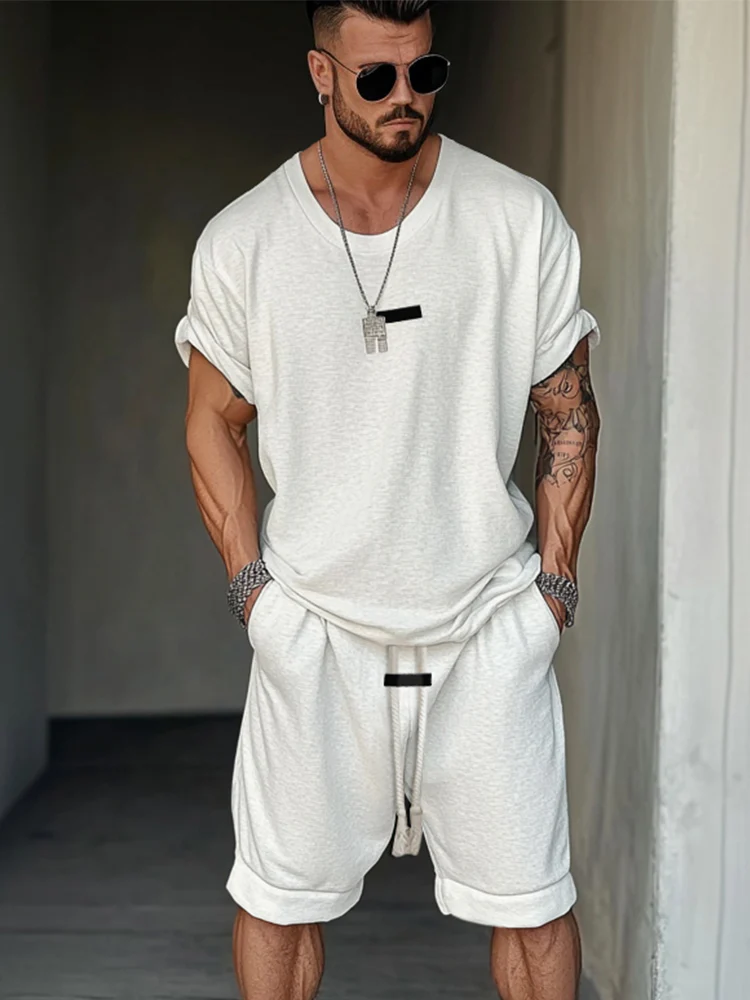 Athleisure Fusion T-Shirt Shorts Set - Image 5