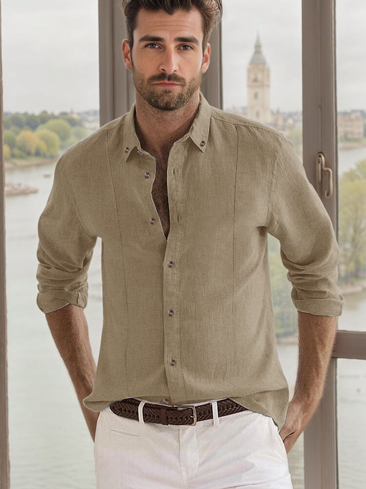 Basic 100% Cotton Button Shirt - Image 3