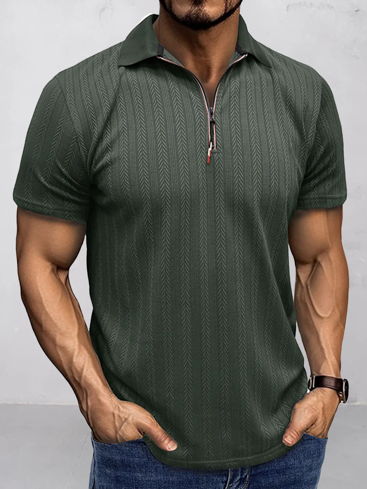 Breathable Summer Knit Polo Shirt - Image 4
