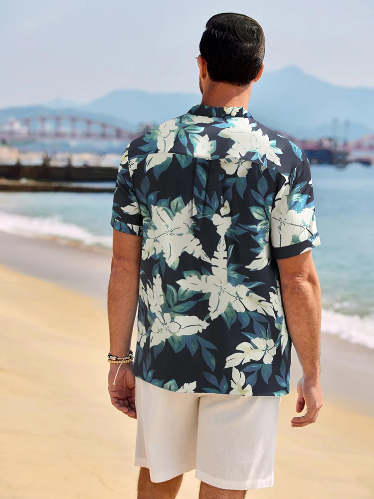 Casual Breathable Hawaiian Henley Shirt (US Only) - Image 14