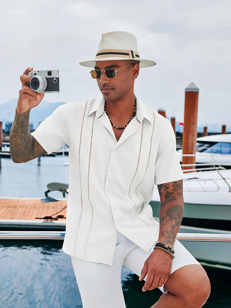 Casual Cuban Guayabera Shirt (US Only) - Image 16