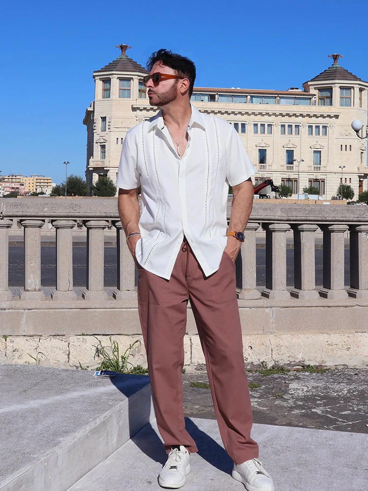 Casual Cuban Guayabera Shirt (US Only) - Image 17