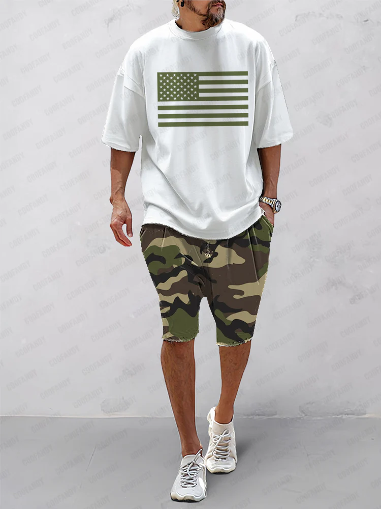 Casual Ethnic Print Sports Set - Image 4