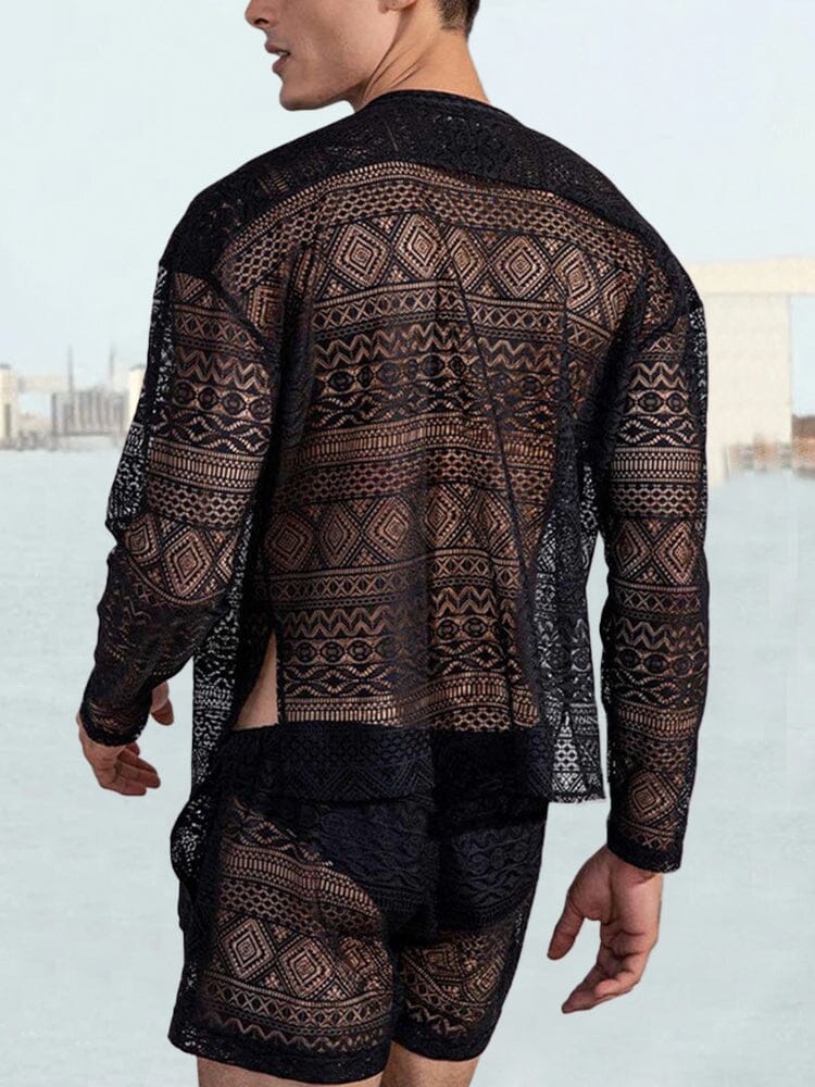 Hollow Out Lace Shirt Sets - Image 8