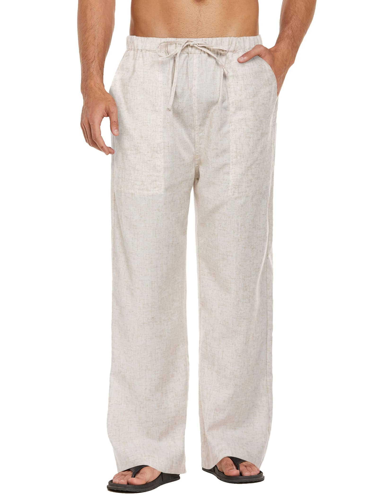 Linen Style Elastic Waist Yoga Pants (US Only) - Image 3
