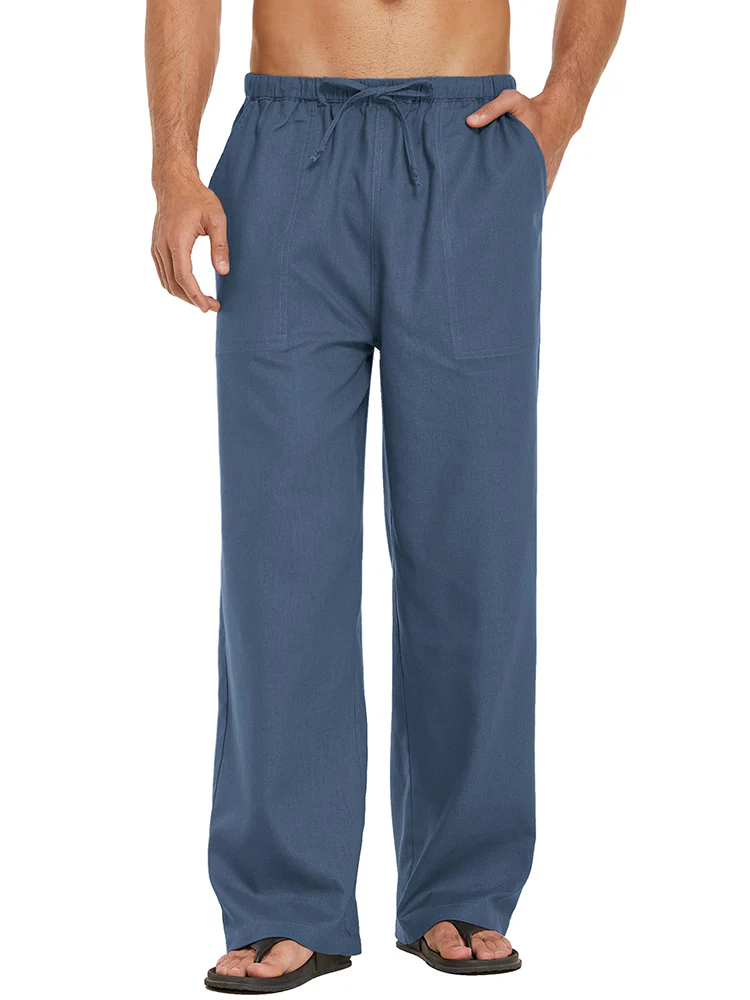 Linen Style Elastic Waist Yoga Pants (US Only) - Image 5
