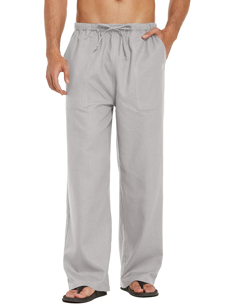 Linen Style Elastic Waist Yoga Pants (US Only) - Image 6