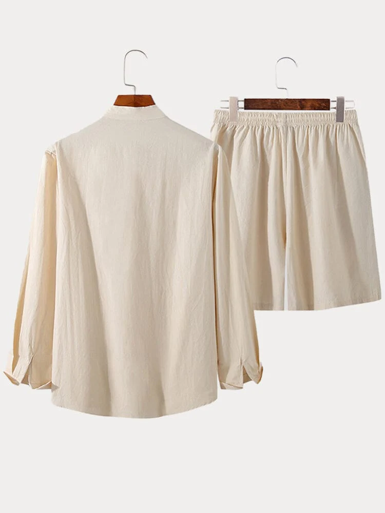 Solid Shirt Shorts Set - Image 6