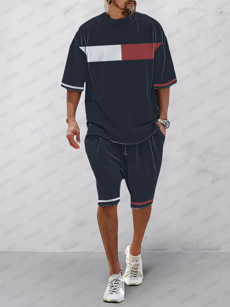 Trendy Color Block Athleisure Set - Image 11