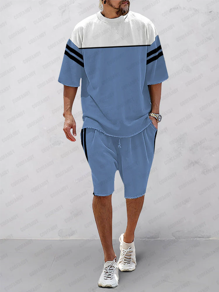 Trendy Color Block Athleisure Set - Image 17