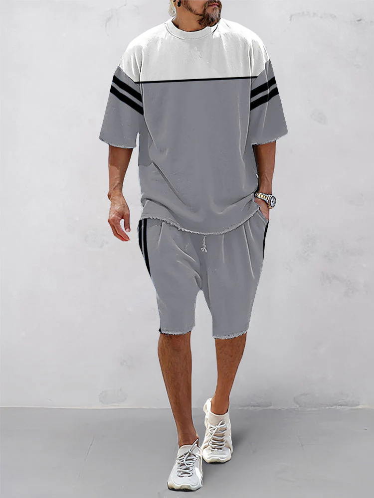 Trendy Color Block Athleisure Set - Image 29