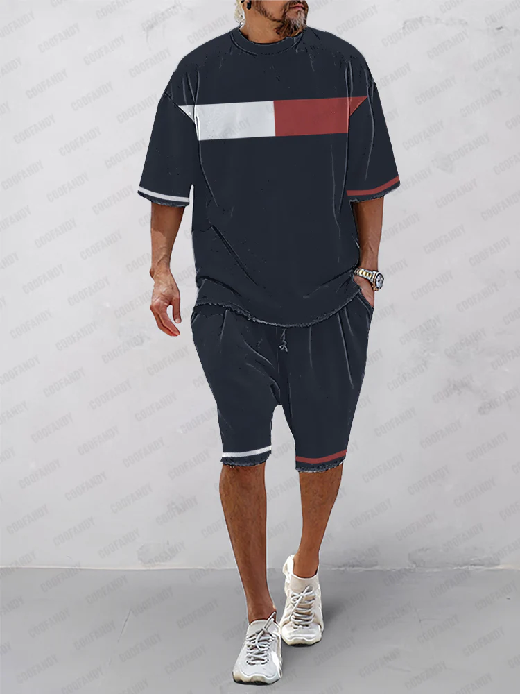 Trendy Color Block Athleisure Set - Image 3