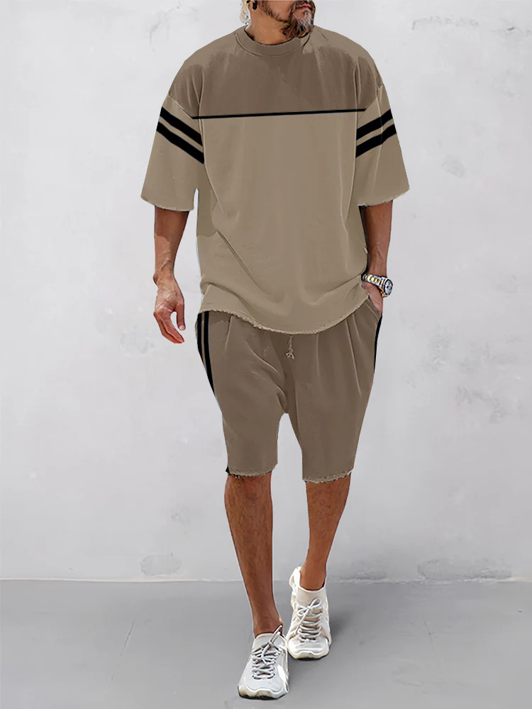 Trendy Color Block Athleisure Set - Image 4