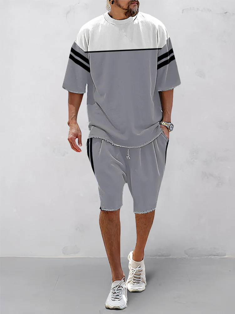 Trendy Color Block Athleisure Set - Image 5