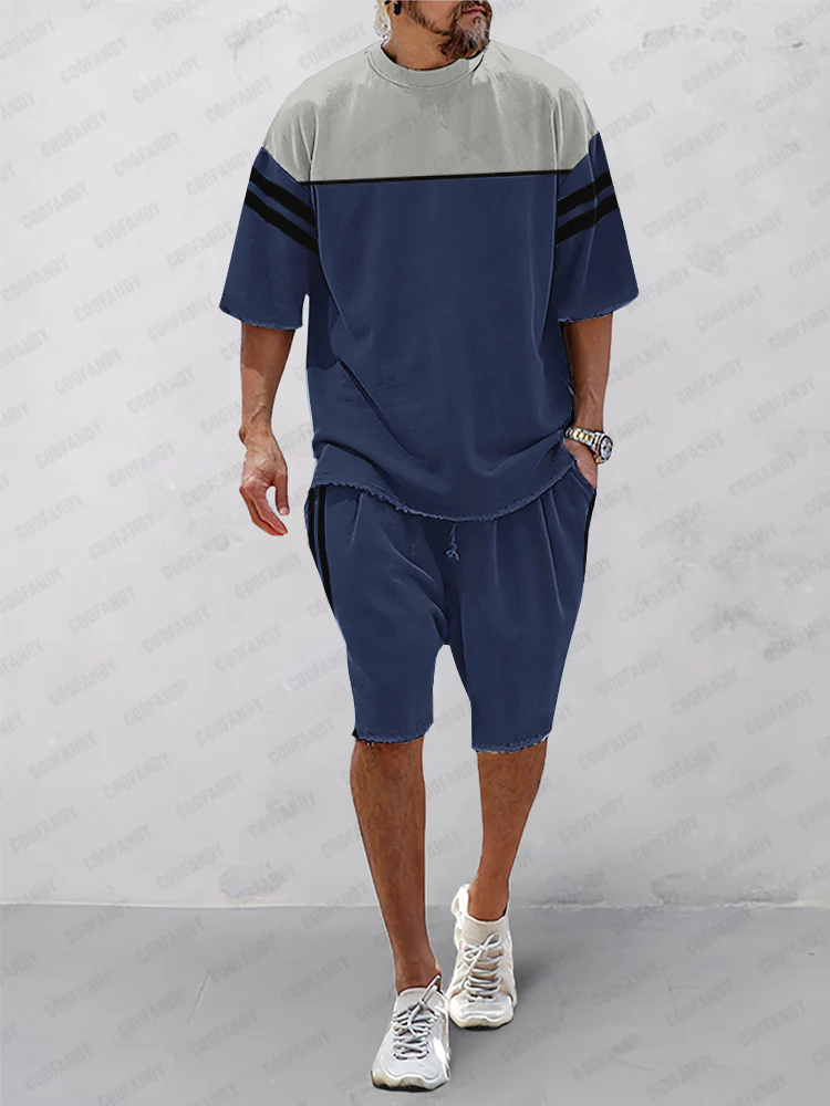 Trendy Color Block Athleisure Set - Image 6